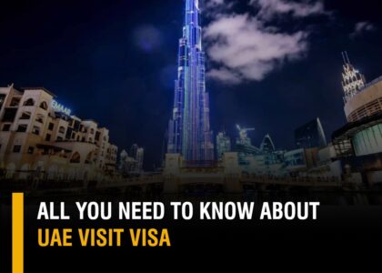 UAE Visit Visa Guide - Illustration of a passport and travel documents, symbolizing the process of obtaining a UAE Visit Visa with VisaCraft.
